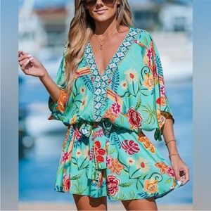 Cupshe Pastel Floral Dress Large